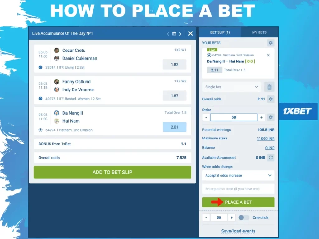 How Do I Bet on the 1xBet Website?