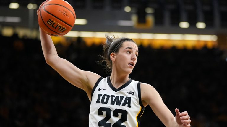 Caitlin Clark scores 38 in Iowa’s win against Nebraska in her pursuit of the Division I women’s scoring record.