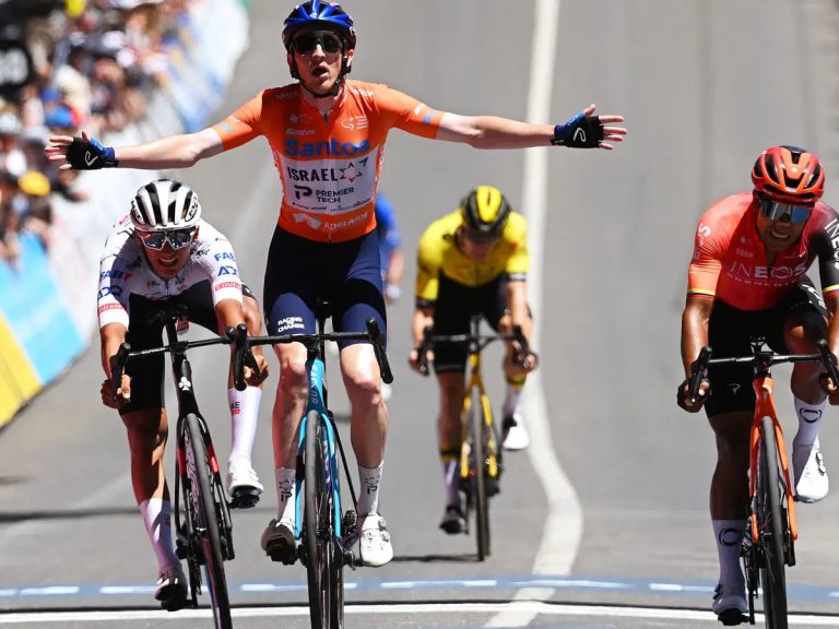 Stephen Williams wins the last stage of the Tour Down Under to secure the overall victory