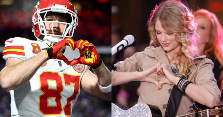 Did Travis Kelce send a heart hands celebration to Taylor Swift after TD?