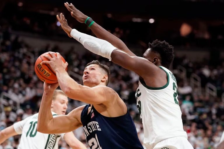 MSU men’s basketball secures its first Big Ten win by beating Penn State