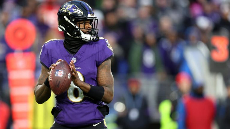 Lamar Jackson of the Baltimore Ravens wins his second NFL MVP trophy